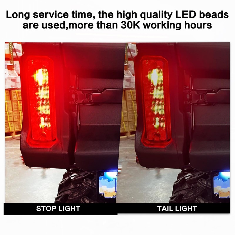 smotrcc Smoked UTV Brake Tail Lights LED Taillights Compatible with