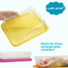 Viotiin 6 Cup Rectangle Silicone Storage Cover Lids Replacement for