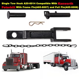 HY-SPEED Upgrade Anti-Lost A20-6014 Single Tow Hook with Pull Pin (A65-6008) and Frame Pin (A65-6007) Compatible with T170 T270 T370 T660 T680 T700 T800 T880 T2000 W900/384 386 387 587 579