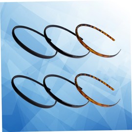 WOONEKY 6pcs Black Resin Hair Hoops Headband Women Hair Accessories Teeth Band for Workout Face Wash Engagement Parties