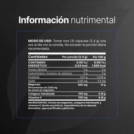 B Life Citrato de Magnesio Puro | 500 cápsulas | 2400 mg por porción | Alta absorción | Adicionado con Vitamina C y Colágeno Hidrolizado | Ingredientes Naturales | Citrate Mag