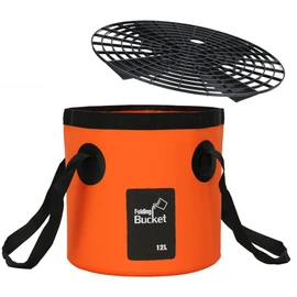 2ndOP Car Wash Bucket Grid Guard Folding Grid Filter for Car Motorcycle Anti-Scratch Tool (12L, Orange)