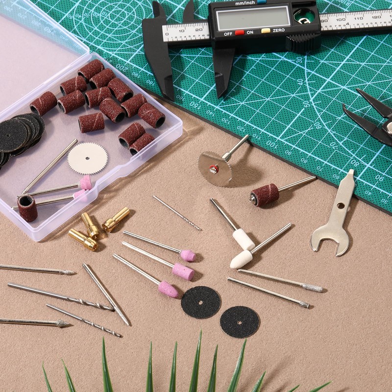 69 Pcs Rotary Tool Accessories Sanding Bits Kit 1.0/1.6/2.3mm Diameter