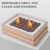 LNQ LUNIQI 10Pcs Disposable BBQ Grill Mesh Mat Aluminum Non-Stick