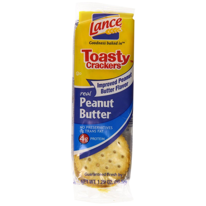 Lance Toasty Crackers, Real Peanut Butter, 51.5 Ounce (Pack of