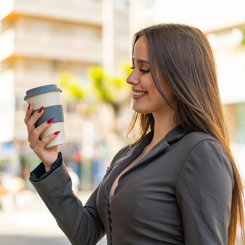 sourcing map 100pcs Disposable Coffee Cup Sleeves, Cardboard Cup Sleeves