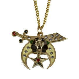FreAire 4031791 Shrine Necklace Pendant Shriner Scimitar Crescent Moon Star Prince Hall