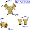 Pipe Fittings Brass 3/4" Threaded Y Irrigation Valve Manifold 5/8"