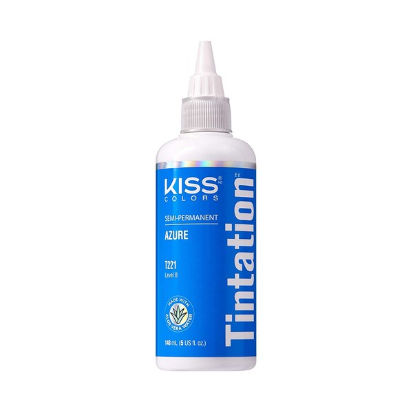 Kiss Tintation Semi-Permanent Hair Color Treatment 148 mL (5 US fl.oz) (Azure)