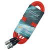 keepdrum Microphone Cable XLR 3-Pin 10 m Red Pack of