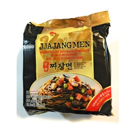 Paldo Jia Jang Men Instant Noodle With Black Bean Sauce (7.05Ozx4)-2 Pack