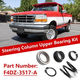 Yestree F4DZ-3517-A Upgraded Steering Column Upper Bearing Kit,for Tilt/No Tilt Fit for Ford F-150 1997-2004 for Ford F-250 1992-1999 Thrust Ring Bearing for Ford F-250 Super Duty 1999-2007