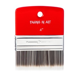 COOZEE Flat Paddle Brush Set, Wooden Handle, Scale Bristle Brush for Oil and Acrylic Paints (10 cm)