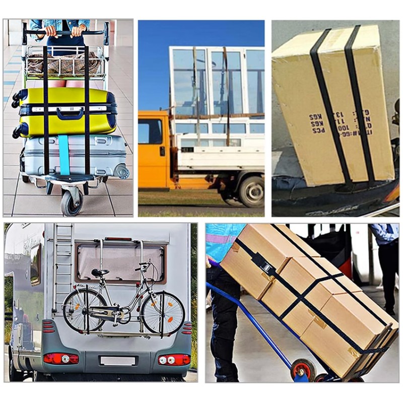 4PCS Tie Down Strap Cargo Straps with Fastening Buckle for