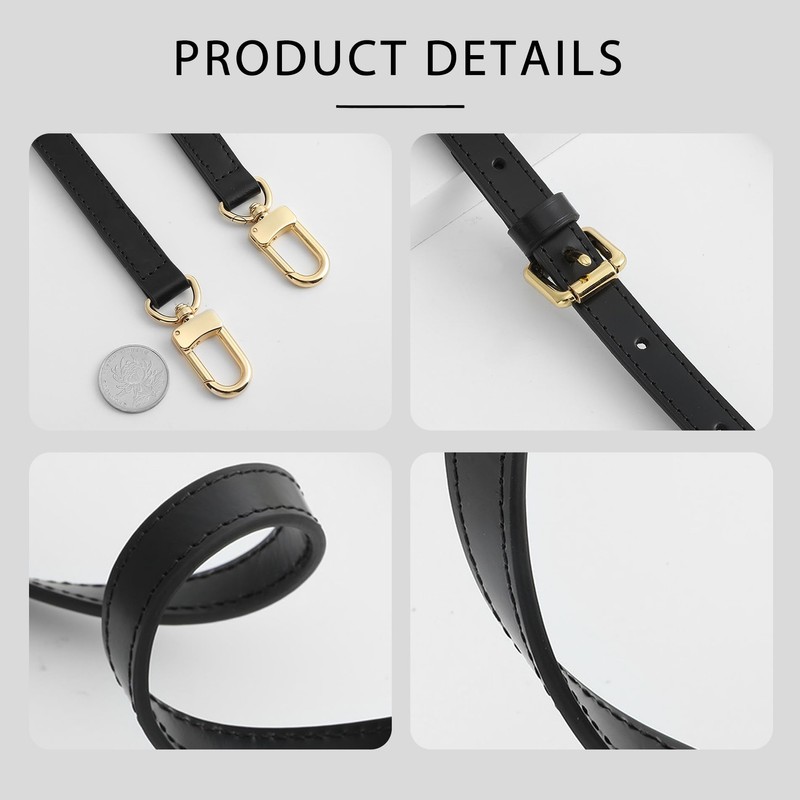 Genuine Vachetta Leather Purse Straps Replacement Crossbody, Adjustable Bag Strap