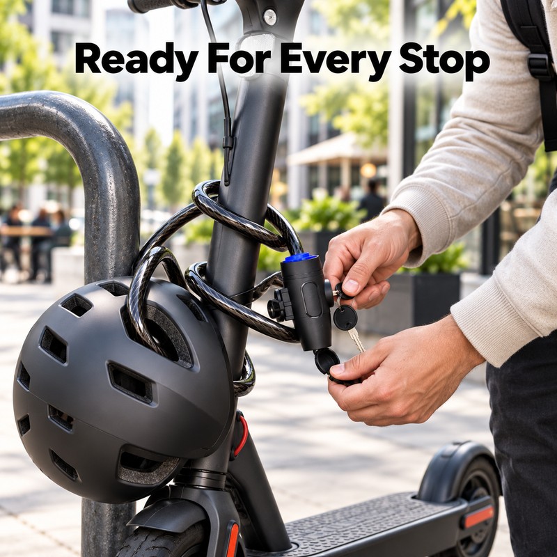 Bicycle Bike Lock Anti-Theft Steel Cable – Portable Security Lock
