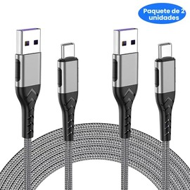 Cable USB C Durcord, Upgarded - Paquete de 2 cables de carga rápida USB tipo C de 10 pies para Android/teléfono/tableta/portátil, cargador tipo C, cab
