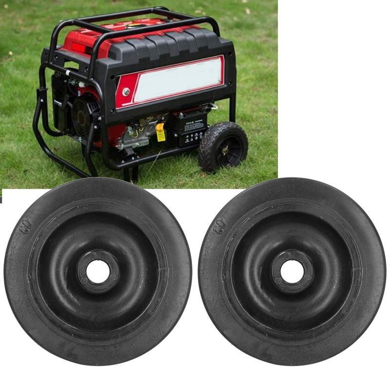 2Pcs Rubber Wheel 5kw-6.5kw Gasoline Engine Generator Mute Wheels Replacement