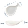 Ceramic Whale Spoon Rest for Kitchen, White