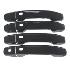 Trim Illusion Snap On Gloss Black Car Door Handle Cover Trim Accessories Compatible with GMC Sierra 1500/2500 HD 2014-2018 with Smart Key, DH6233BLK