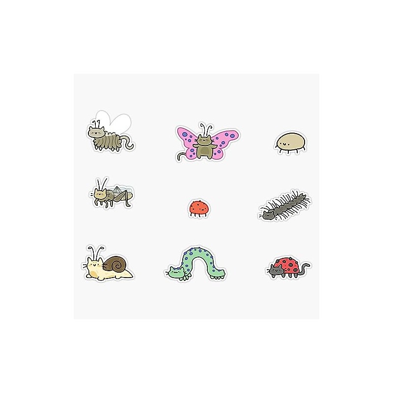 Tiny Cats Bumper Sticker Vinyl Decal 5"