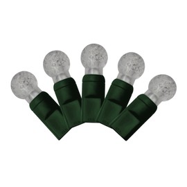 EZLS G12 Cool White LED String Lights 25ft (50bulbs) - G12 Christmas Light Strand