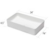 Rectangular Vessel Sink - Fulorni 24"x14" Bathroom Vessel Sink Large