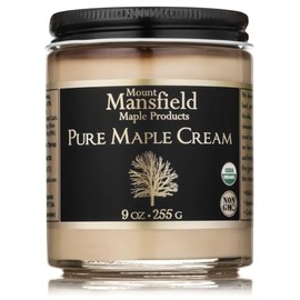 Mansfield Maple Certified Organic Pure Vermont Maple Cream 9oz Glass Jar