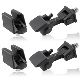 GoaMotors Set of 2 Hood Latch Catch w/Bracket Compatible with Jeep Wrangler TJ 1997-2006 Rubber Hood Catches, Replace 68038118AA, 55176636AD