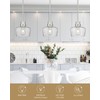 Emak 8 Inch Pendant Lights Kitchen Island, Modern Brushed Nickel