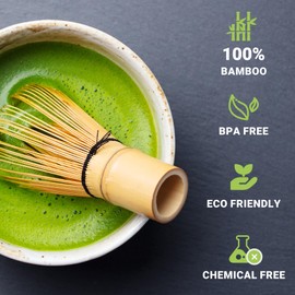 Bamboo Matcha Whisk, 120prong（80+80tines） Traditional Japanese Chasen for green Tea,Handcrafted Matcha Stirrer Wisk Mixer Brush