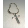 Unbranded Religious Christian 3D Silver Tone Solid Metal 1" Cross