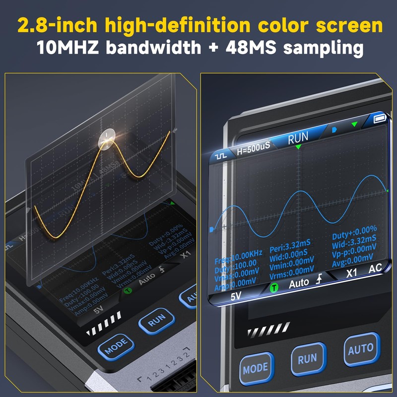 DEWIN Oscilloscope, 3 in 1 DSO-TC4 Oscilloscope Transistor Tester, Signal