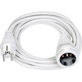 Brennenstuhl 1168434 3 M White Electric Electrical Cables (3 m, cable male/female, white)