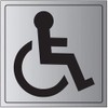 V Safety General Door-Disabled Toilet Sign - 150mm x 150mm