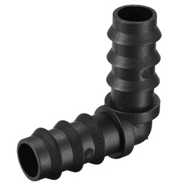 sourcing map Drip Irrigation Fittings Elbow Connectors 15.5mm Barbed Connector for 1/2 Inch Tubing (Black, Pack of 10)