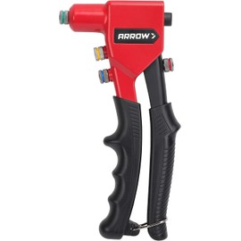 Arrow RT188M One-Handed Pop Rivet Gun, Manual Riveter for Metal, Fabric, Leather, and Auto Repair, Uses 3/32 Inch, 1/8 Inch, 5/32 Inch, 3/16 Inch Blind Rivets