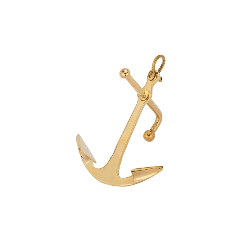 NKlaus Nautical Stick Anchor with Shackle Brass 13 x 9.5