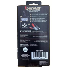 Viking 12V Digital Battery System Tester Checker Analyzer Lead Acid Gel Marine AGM Deep