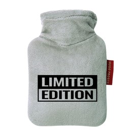 Huuraa Taschenwärmer Limited Edition Schriftzug Geschenk 0,2 Liter Grey Mini Veloursbezug Limited Edition Geschenkidee