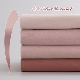 NOSTHEART Pink Cushion Covers 40x40cm Set of 4 Velvet Cushion Covers Soft Decorative Throw Pillow Cover Luxury Pillow cases for Home Sofa Couch Living Room with Invisible Zipper