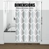 Gelbchu Grey Fabric Bath Shower Curtain,Waterproof Design and Polyester,Quick-Drying,Heavy Weight,Extra