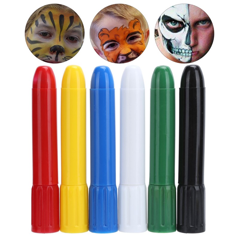 6pcs / box Face Painting Twistable Crayons Washable Face Painting