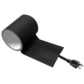 Electriduct Tunnel Tape with Non-Adhesive Center Channel Path for Cable Management Gaffer's Tape 6" x 25 Feet (8 Yards) Black