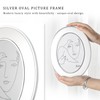 SWTHONY Oval 5 x 7 Picture Frames, Silver Modern 5