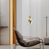 Lamparko Small Crystal Pendant Light, Modern Brass Dimmable Hanging Lamp,