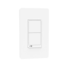 Square D X Series 15 Amp WiFi Energy Monitoring Light Switch, Single-Pole/3-way, 600 Watt, Rocker, Matter Certified, Works with Alexa and Google Assistant, White with Mounting Plate, SQR141U1WHWMP