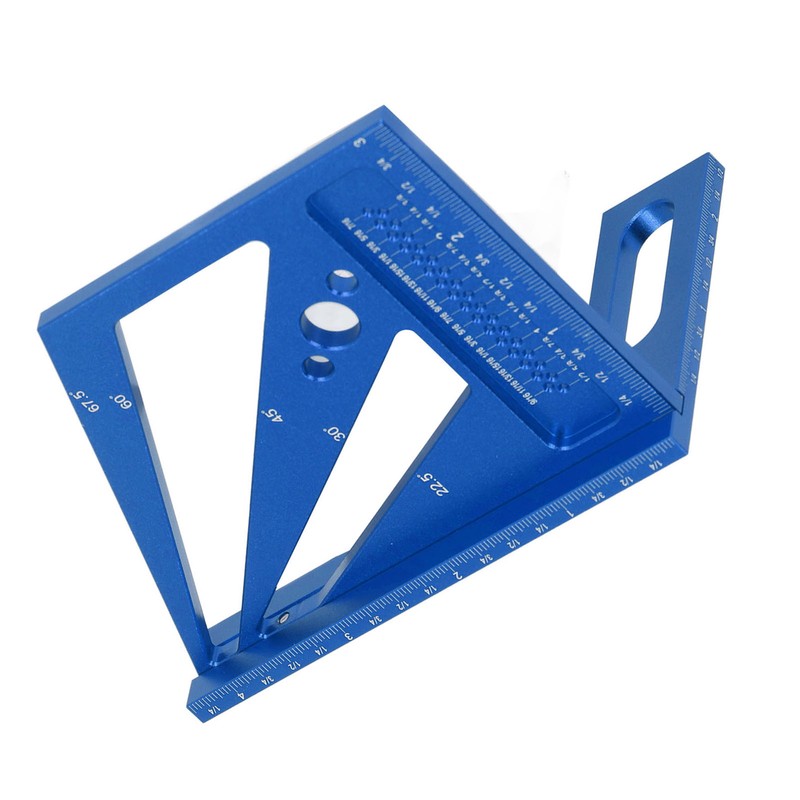 Woodworking Ruler Multifunctional Angle Measuring Ruler Aluminum Alloy Square Tool