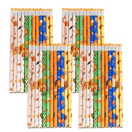 YIHUANYIFA 48pcs Thanksgiving Pencils with Eraser for Kids Wood Pencils Bulk for Décor Goodie Bags or Treat Gift Prize Party Favor School Stationery Office Supply (Thanksgiving, 48)