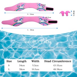 Swimming Headband for Toddlers, Kids, Adults - to Protect Swimmers Ears (Pink-1, L)